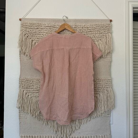 Faherty Dream Cotton Gauze Desmond Blouse - Picture 7 of 7